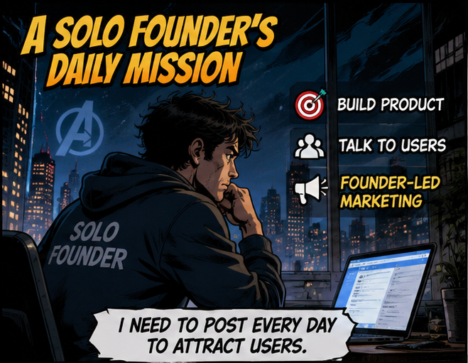 A solo founder's daily mission